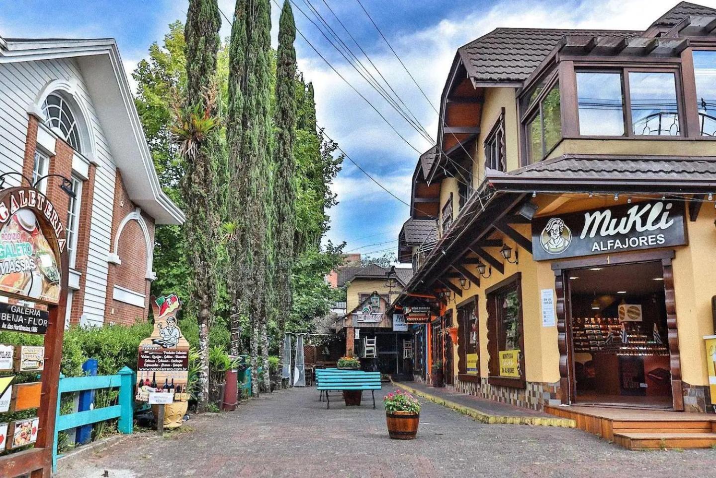 Appartamento Locar-In Gramado - Loft A 50 M Da Rua Coberta. Esterno foto